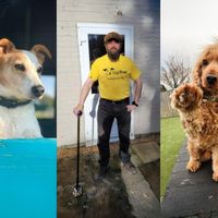 Ashley Paddon with two dogs