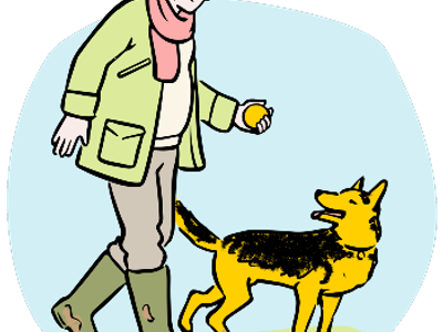 Illustration of muddy walks outside