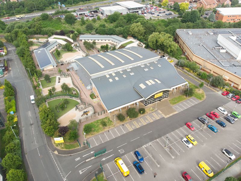 Aerial view of Dogs Trust Manchester