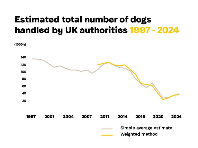 Graph showing the results of the stray dog survey