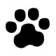 Black paw print icon.
